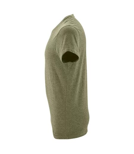 T-shirt Regent Homme Vert Kaki Chiné SOLS