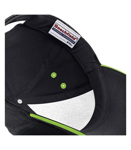 Casquette 100% coton adulte unisexe noir/vert clair Beechfield