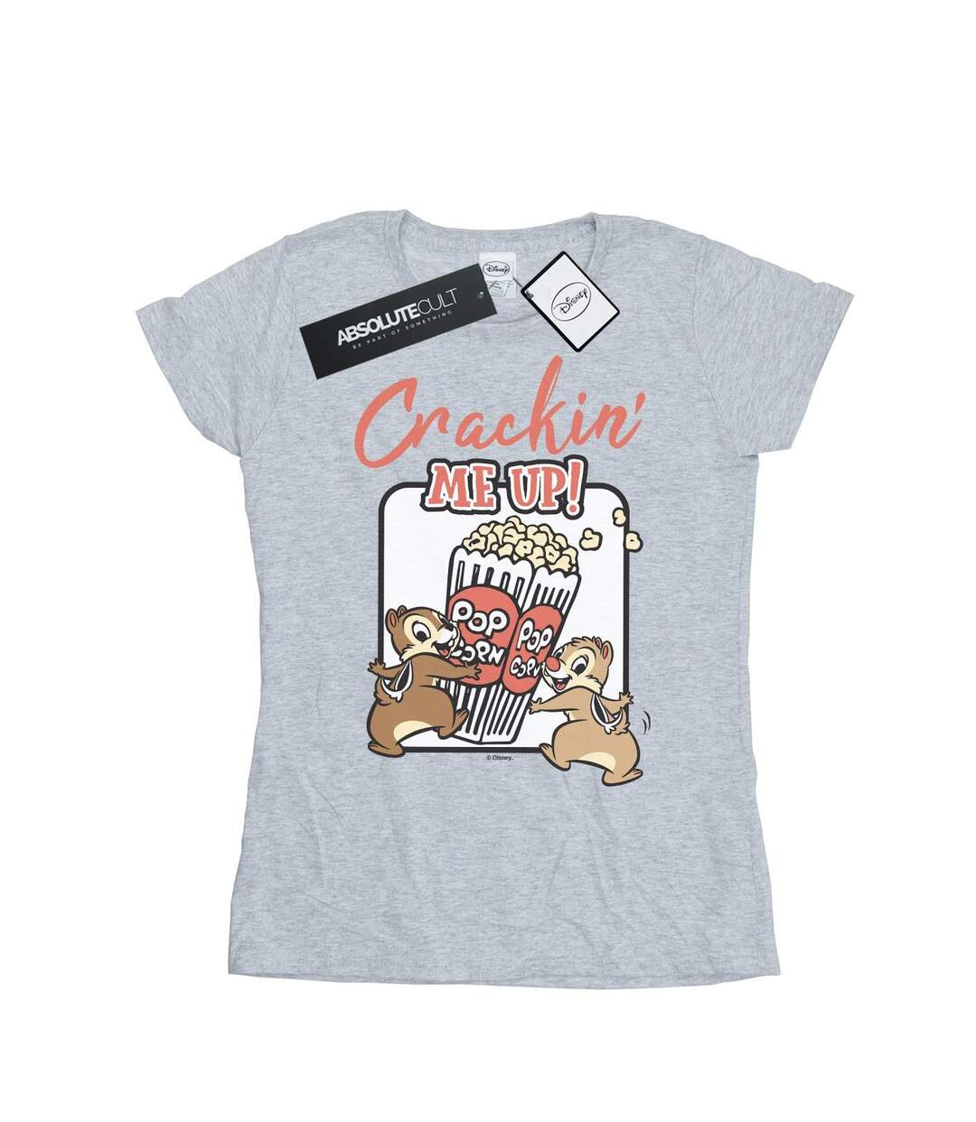 Disney T-shirt en coton Chip N Dale Crackin Me Up Femme/Ladies (Gris sportif) - UTBI32192-1