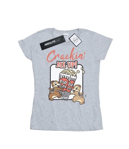 Disney T-shirt en coton Chip N Dale Crackin Me Up Femme/Ladies (Gris sportif) - UTBI32192