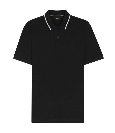 Mens Join Paddy Embroidered Logo Regular Polo Shirt Black Boss
