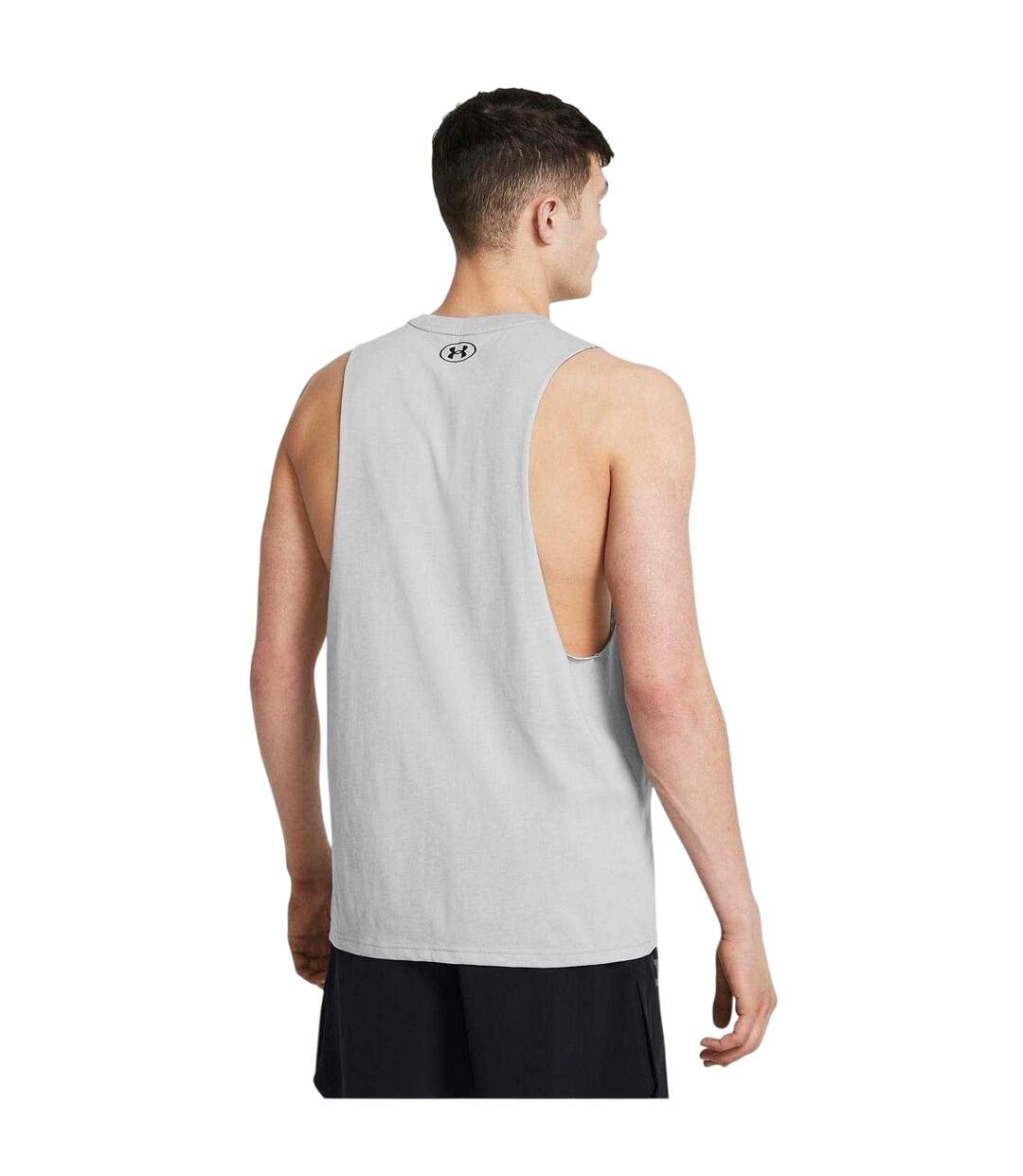Mens Project Rock Graphic Tank Top Grey Under Armour-4