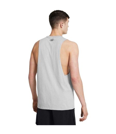 Mens Project Rock Graphic Tank Top Grey Under Armour