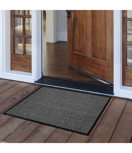 Tapis d'Entrée Anti-Poussière Julius 50x80cm Noir & Gris