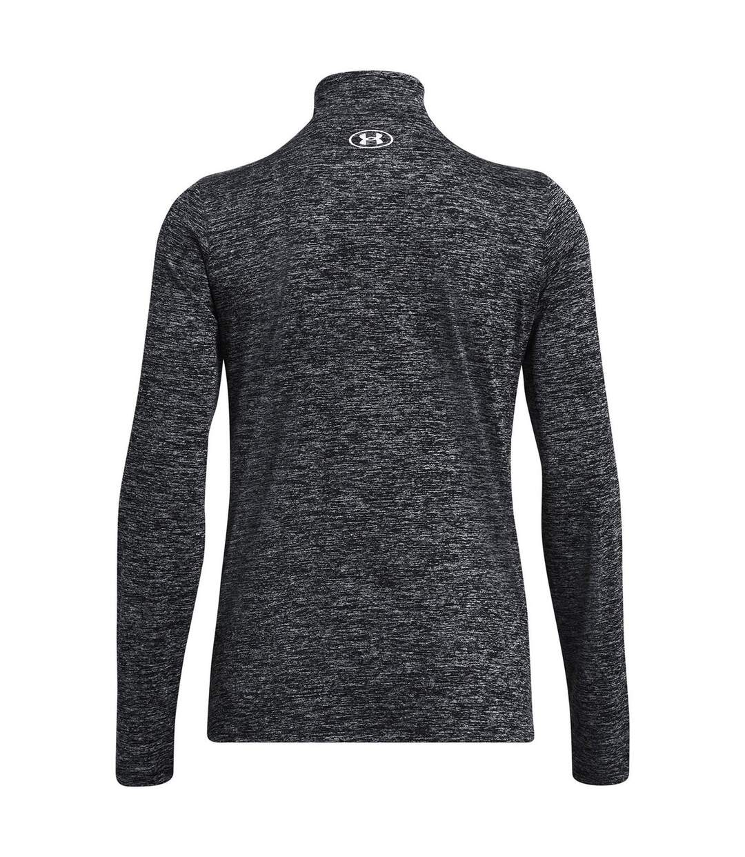 Womens/ladies Tech Textured Half Zip Top Black Twist Under Armour-3
