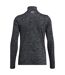 Womens/ladies Tech Textured Half Zip Top Black Twist Under Armour-3
