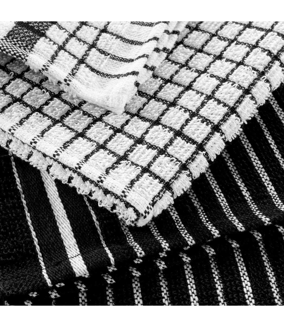 Lot de 2 Torchons Éponge Classico 50x70cm Noir-2
