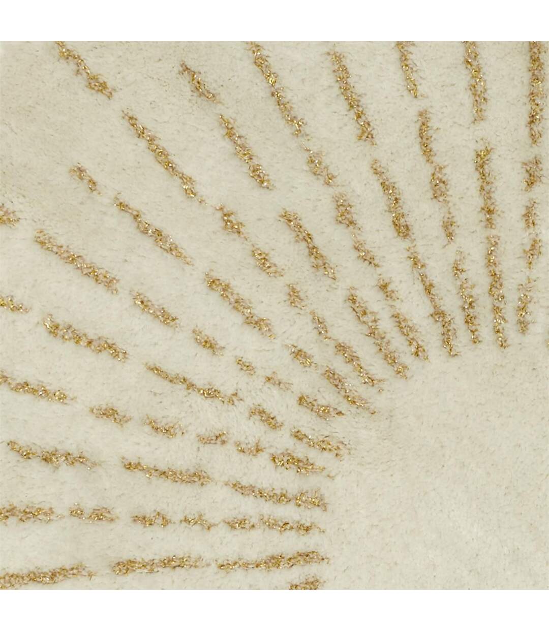 Tapis Rond Enfant Soleil Métallisé 80cm Beige-2
