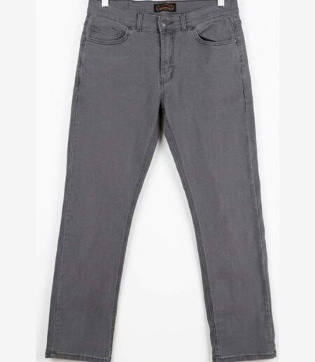 CHALLENGER M759 — Jean 5 poches extensible gris : le confort stretch urbain