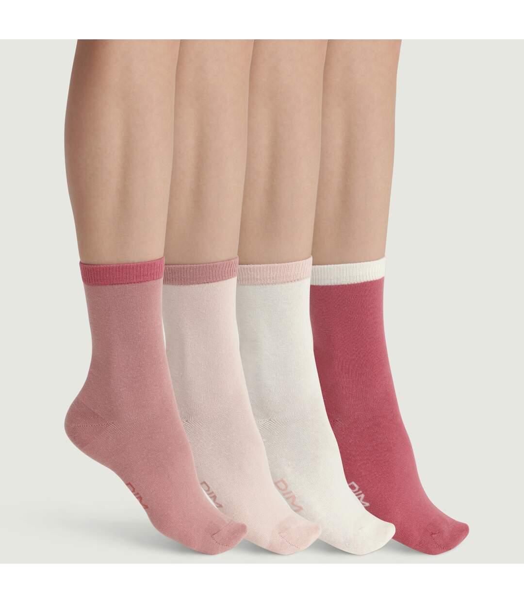 Lot de 4 paires de mi-chaussettes coton peigné EcoDim-2