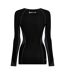 Haut Thermique Manches Longues Sport Femme Noir Skins-2