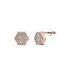 Boucles d'oreilles Hexagon, Zircon Blanc