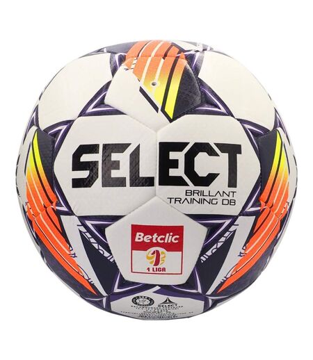 Ballon De Foot Brillant Training Db Betclic Liga V24 Taille 4 Blanc Bleu Marine Select