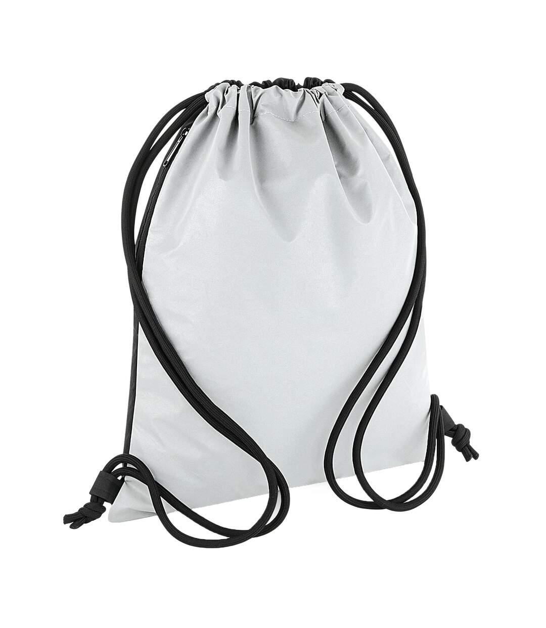 Reflective Drawstring Bag One Size Silver Bagbase-1