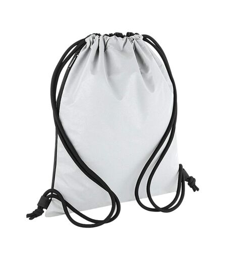 Reflective Drawstring Bag One Size Silver Bagbase