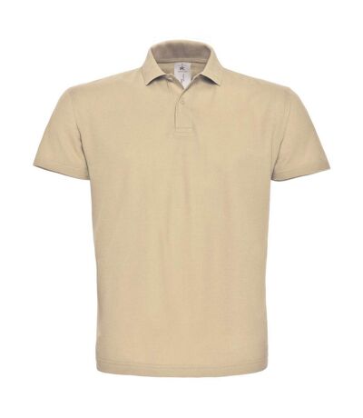 Mens id.001 cotton polo shirt sand B&C