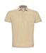 Mens id.001 cotton polo shirt sand B&C