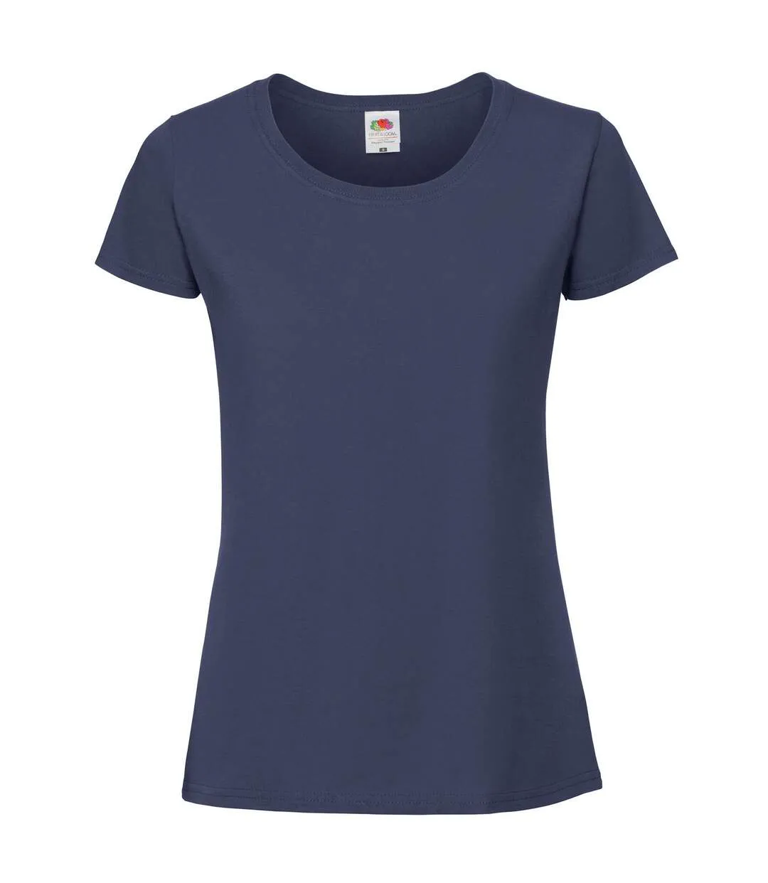 Womens/ladies Iconic 190 T-shirt Navy Fruit Of The Loom-1