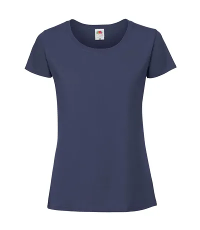 Womens/ladies Iconic 190 T-shirt Navy Fruit Of The Loom
