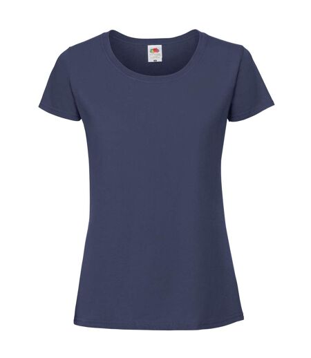 Womens/ladies Iconic 190 T-shirt Navy Fruit Of The Loom