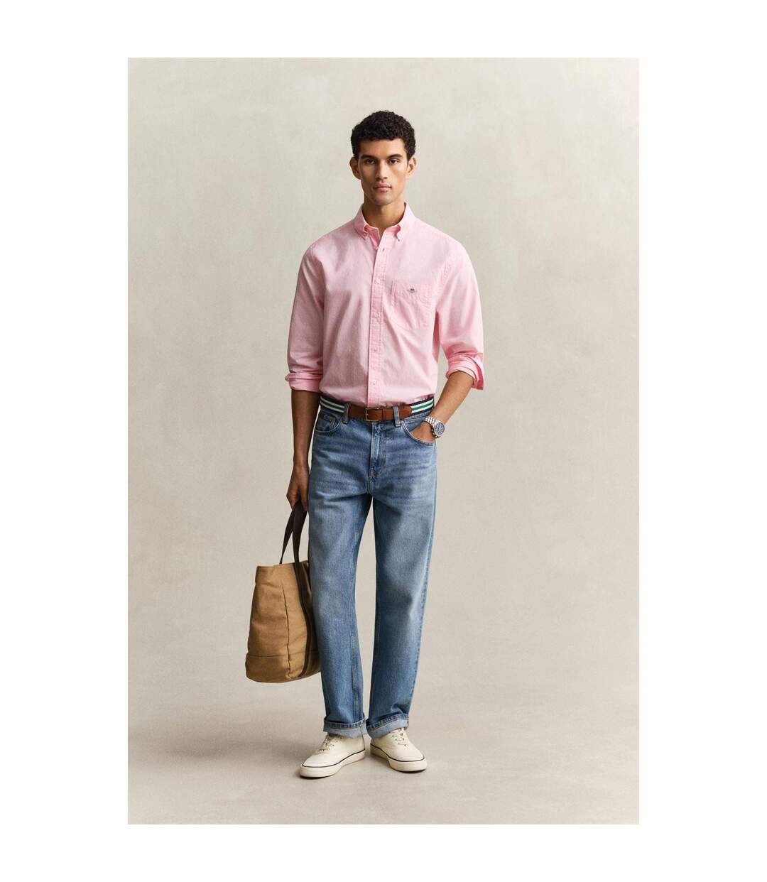 Chemise Homme Rose Gant-3