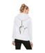 Sweat À Capuche Don't Give A Femme Blanc Miss Tee-4