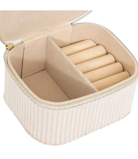 Boîte à Bijoux en Velours Enya 11cm Beige
