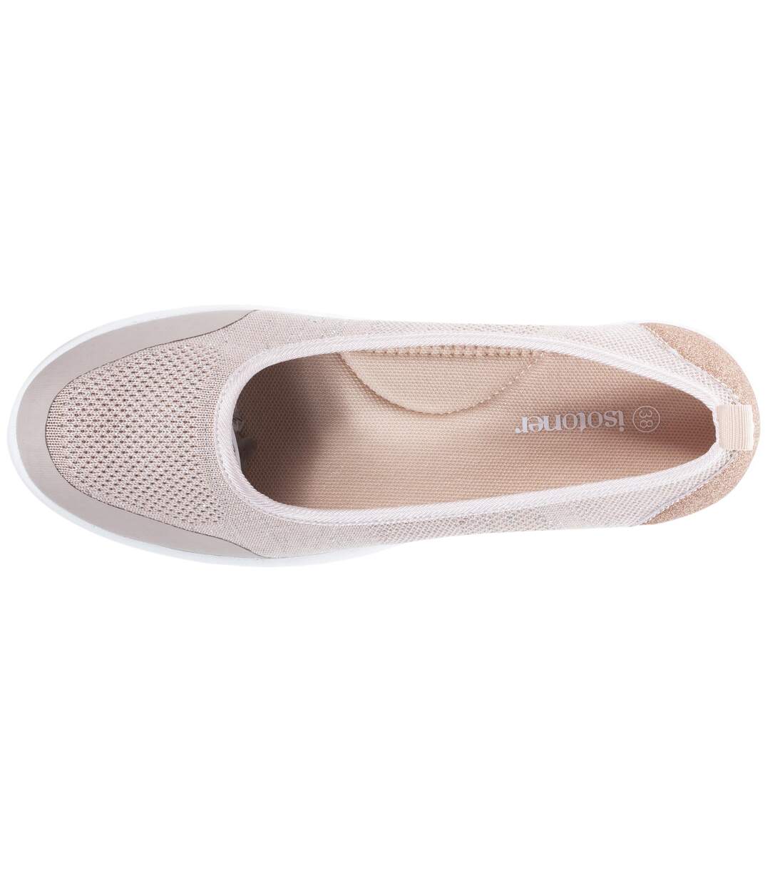 Isotoner Baskets femme style ballerine, très confortables