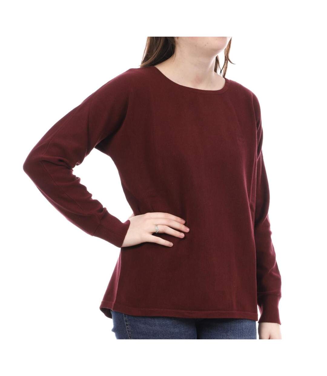 Pull Bordeaux Femme Lee Cooper Oeloa - S-1