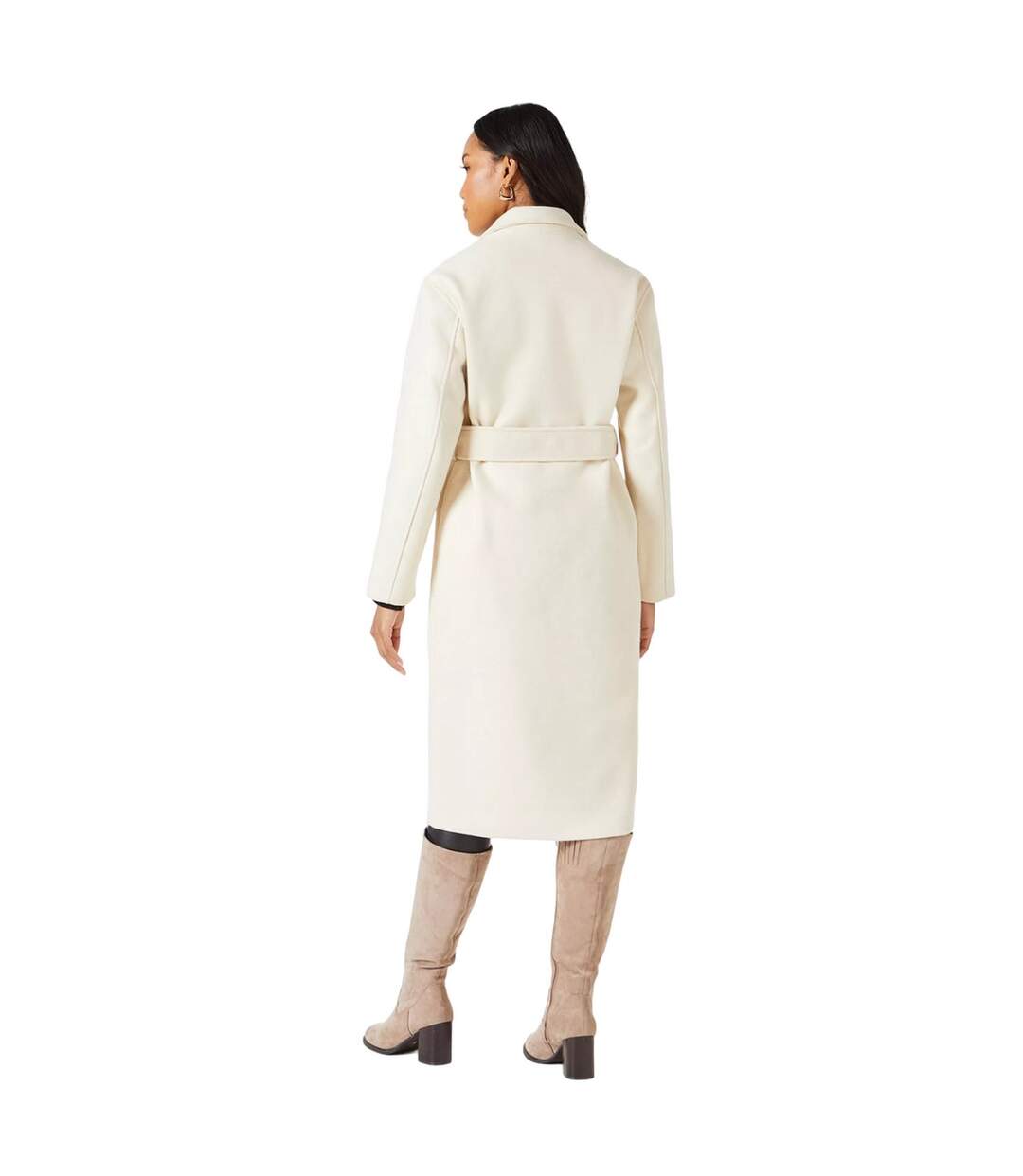 Manteau croisé femme blanc cassé Principles-2