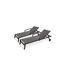 Lot de 2 Bains de Soleil Multi-Positions Ibiza 210cm Gris Anthracite-2