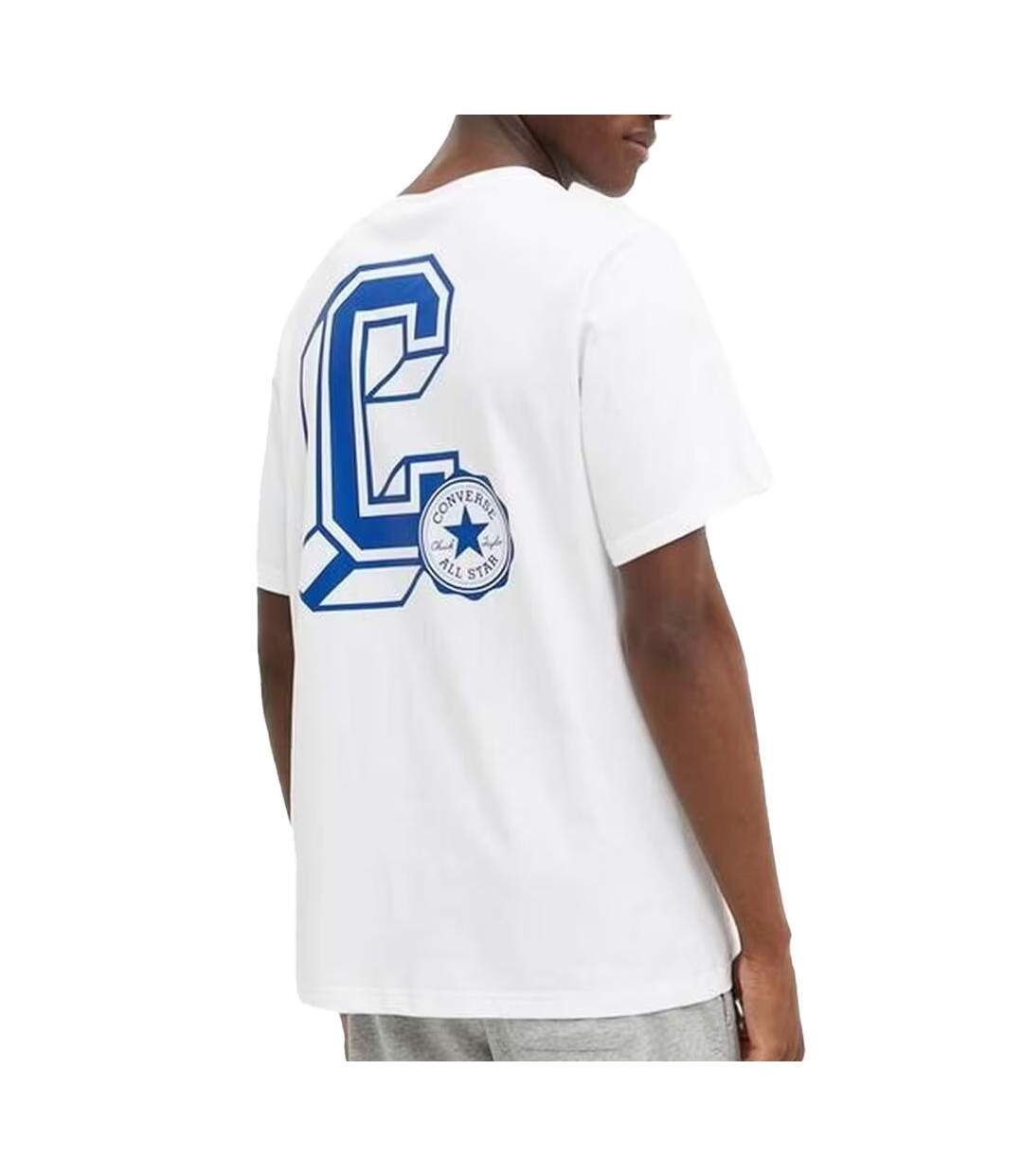 T-shirt blanc homme converse classic sport-2