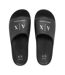 Mens Logo Flat Sliders Black Armani Exchange-3