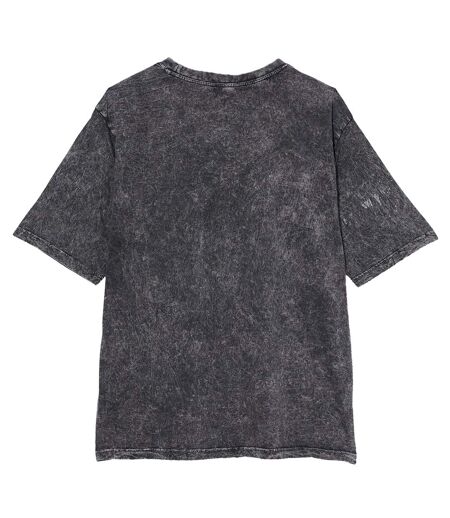 T-shirt Motif/style Délavé À L'acide Homme Gris Foncé Blanc Build Your Brand