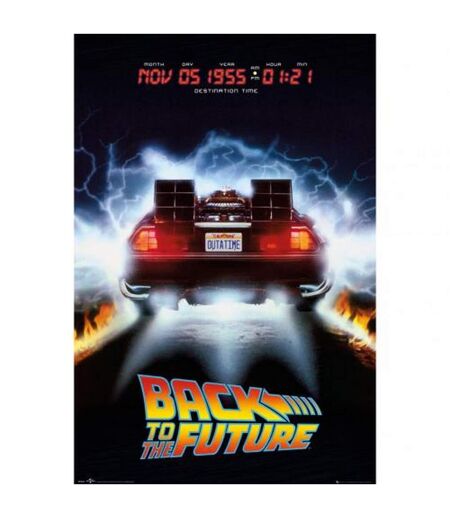 Back To The Future - Poster DELOREAN (Noir) (Taille unique) - UTTA6441
