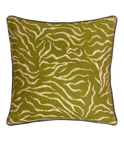 Wylder Tropics Jurong Chenille Tiger Print Throw Pillow Cover (Moss) (50cm x 50cm) - UTRV3233