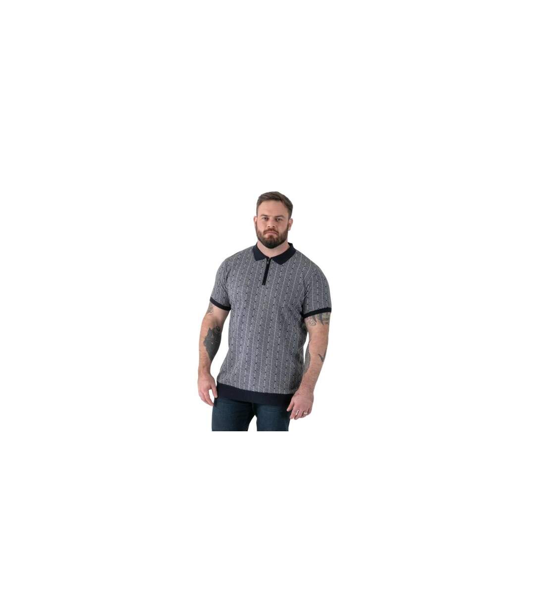 Polo Motif/style Tricoté Perry Homme Bleu Marine Duke-1