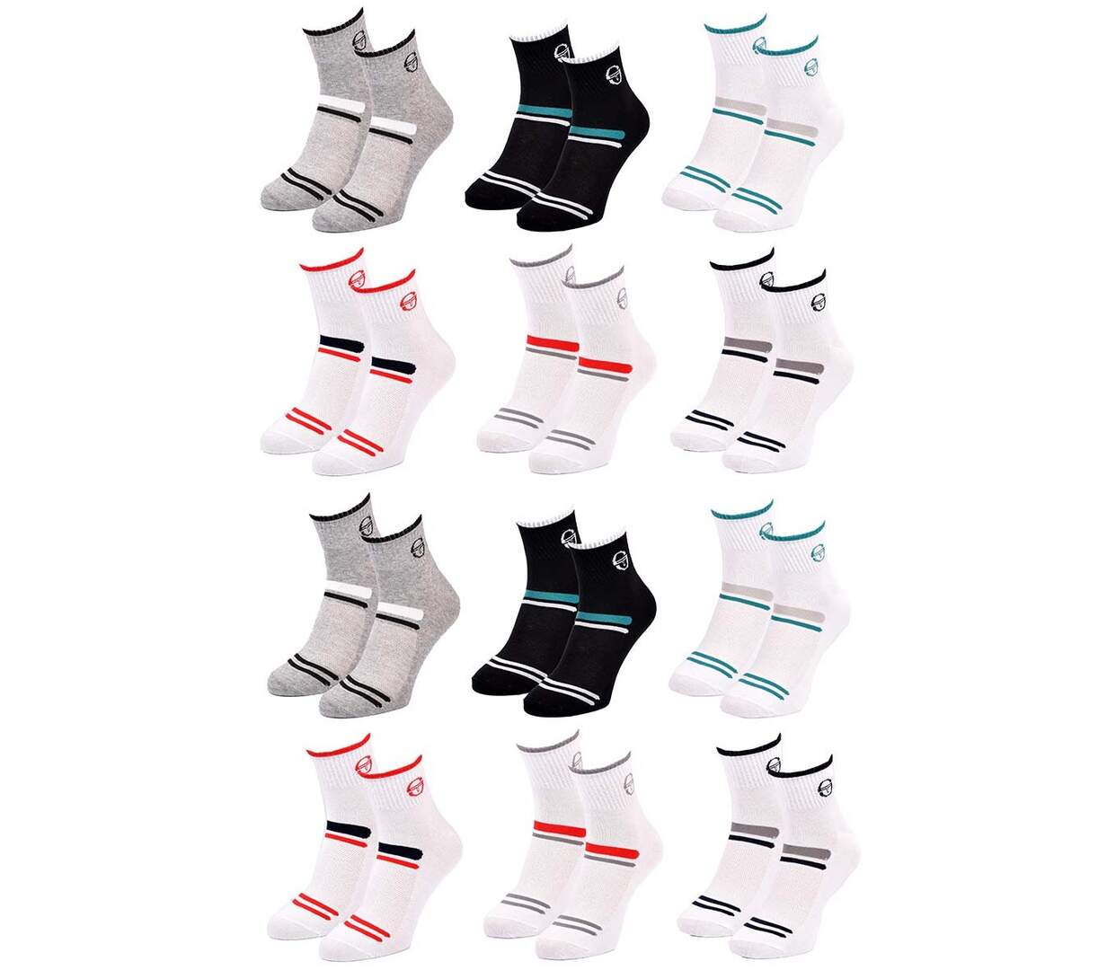 Chaussettes SERGIO TACCHINI QUARTER 12 Pcs 7015-2