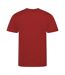Just Cool Mens Performance Plain T-Shirt (Fire Red)