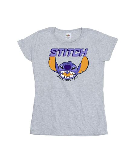 Disney T-shirt en coton violet Lilo And Stitch Femme/Ladies (Gris sportif) - UTBI25567