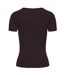 Pack Of 2  Womens/ladies Crew Neck Slim T-shirt  Chocolate White Slazenger-2