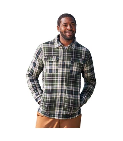 Mens stream ii flannel lined shirt khaki Mountain Warehouse