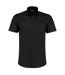 Kustom Kit Mens Poplin Short Sleeve Shirt (Black)