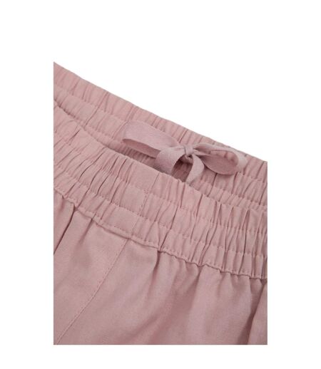 Womens/ladies comfort cotton shorts light pink Animal