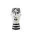 Vase Déco Visage en Porcelaine Face 26cm Blanc & Noir-1