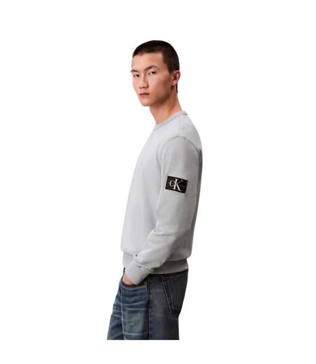 Sweat Motif/style Badge Homme Gris Foncé Calvin Klein