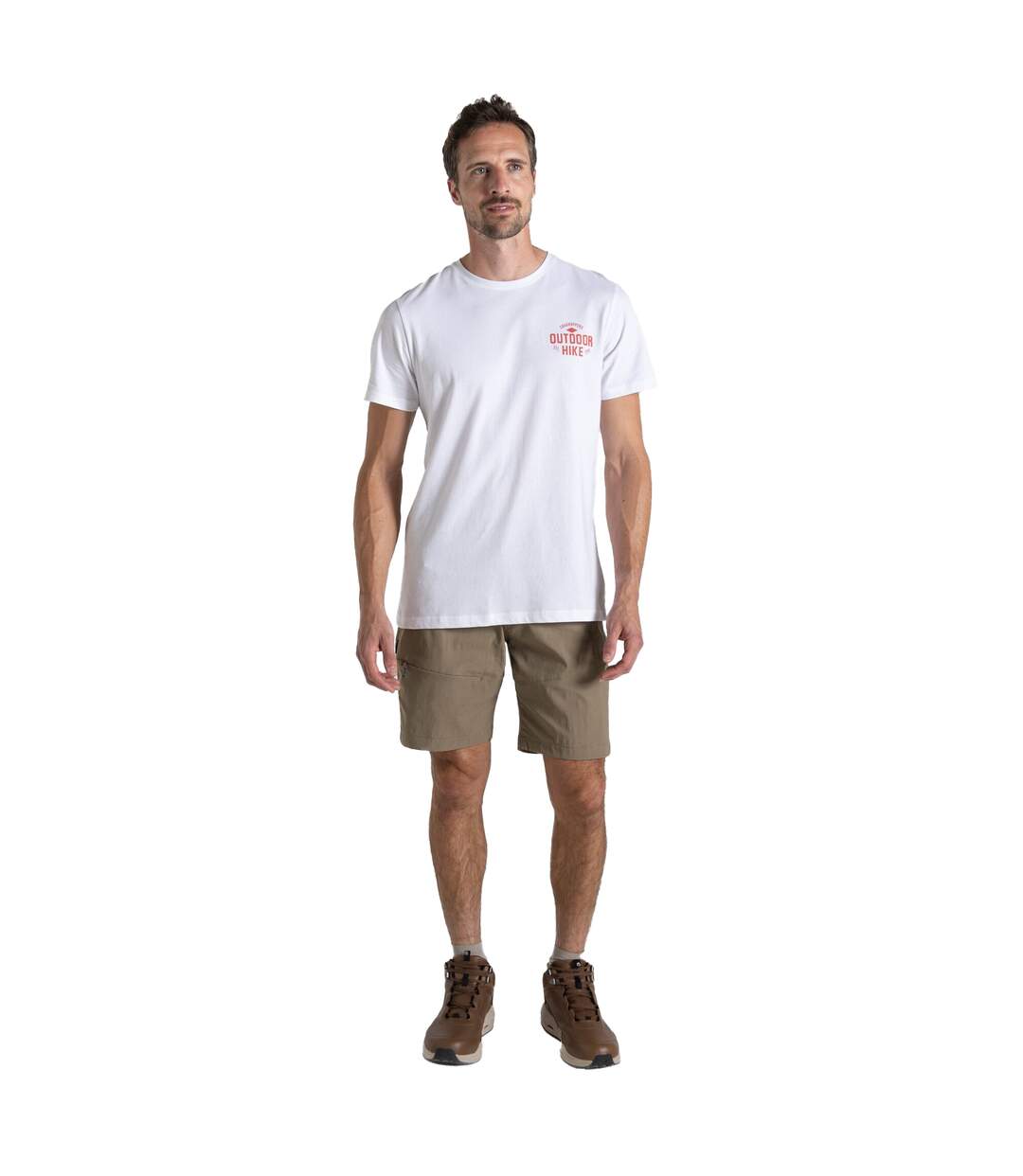 Mens lucent sunset short-sleeved t-shirt optic white Craghoppers-3