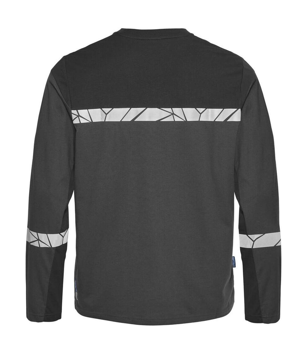 Mens Progression Hi-vis Long-sleeved T-shirt Grey Black Projob-2