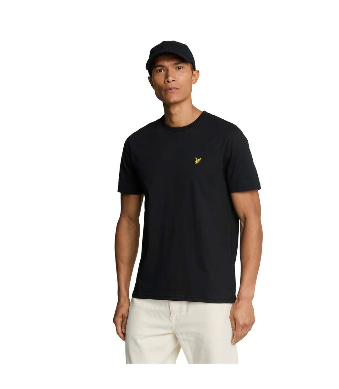 T-shirt uni pour hommes noir de jais Lyle & Scott-1