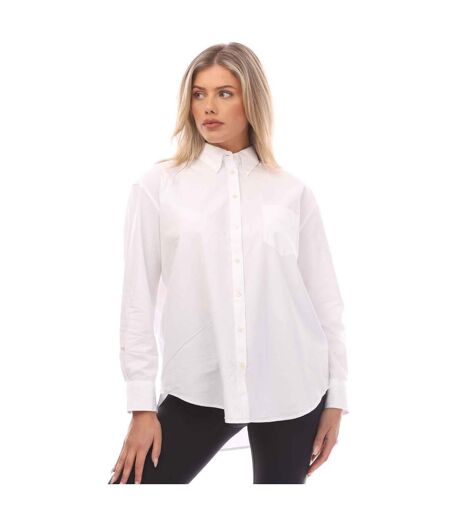 Womens/ladies Luxury Poplin Relaxed Fit Shirt White Gant